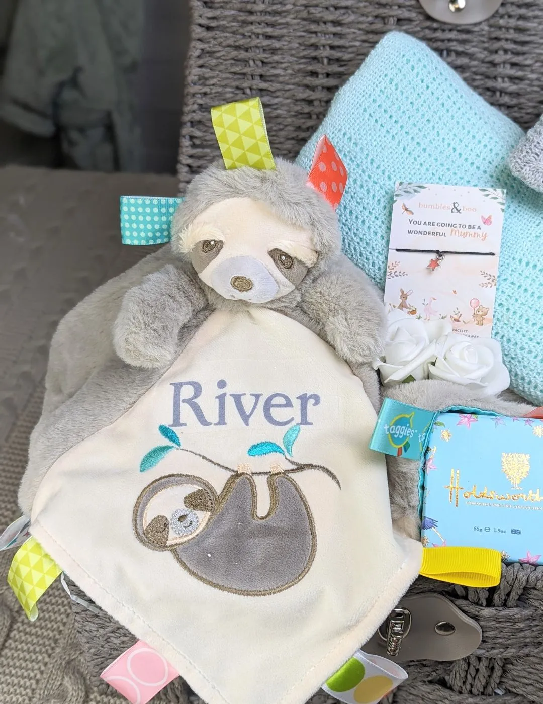 Personalised Baby Boy Gifts Hamper Sleepy Sloth