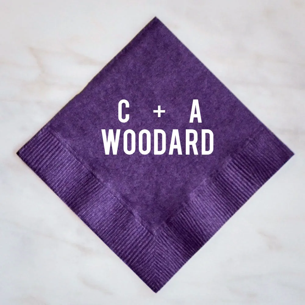 Personalized Modern Initial Napkins