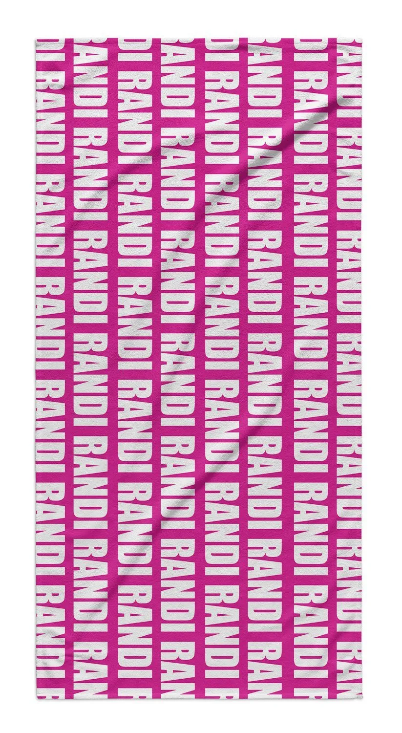 PERSONALIZED REPEAT PREMIUM BEACH TOWEL - BOLD