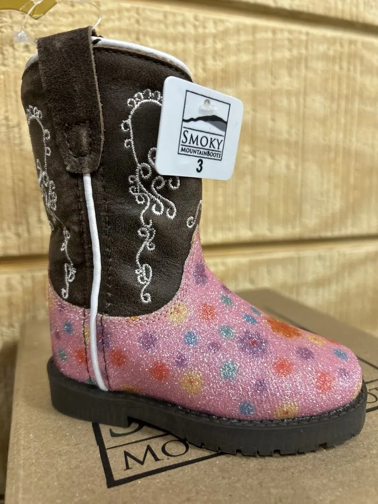 Pink Autry Pattern Toddler Boots Smoky Mountain