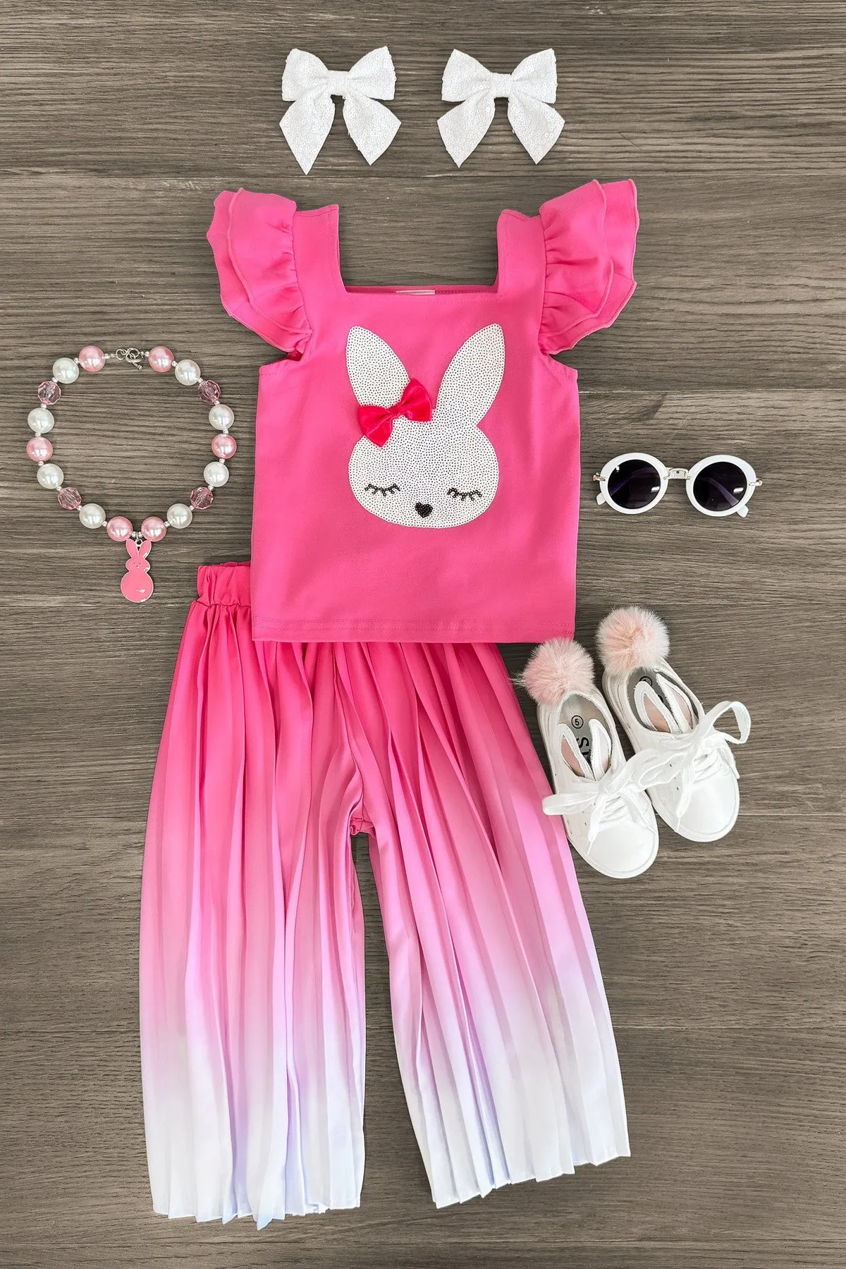 Pink Ombre Bunny Pant Set