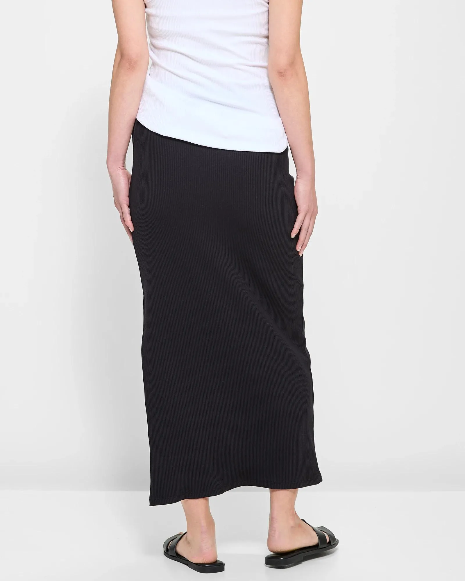 popular  Maternity Ribbed Midi Skirt