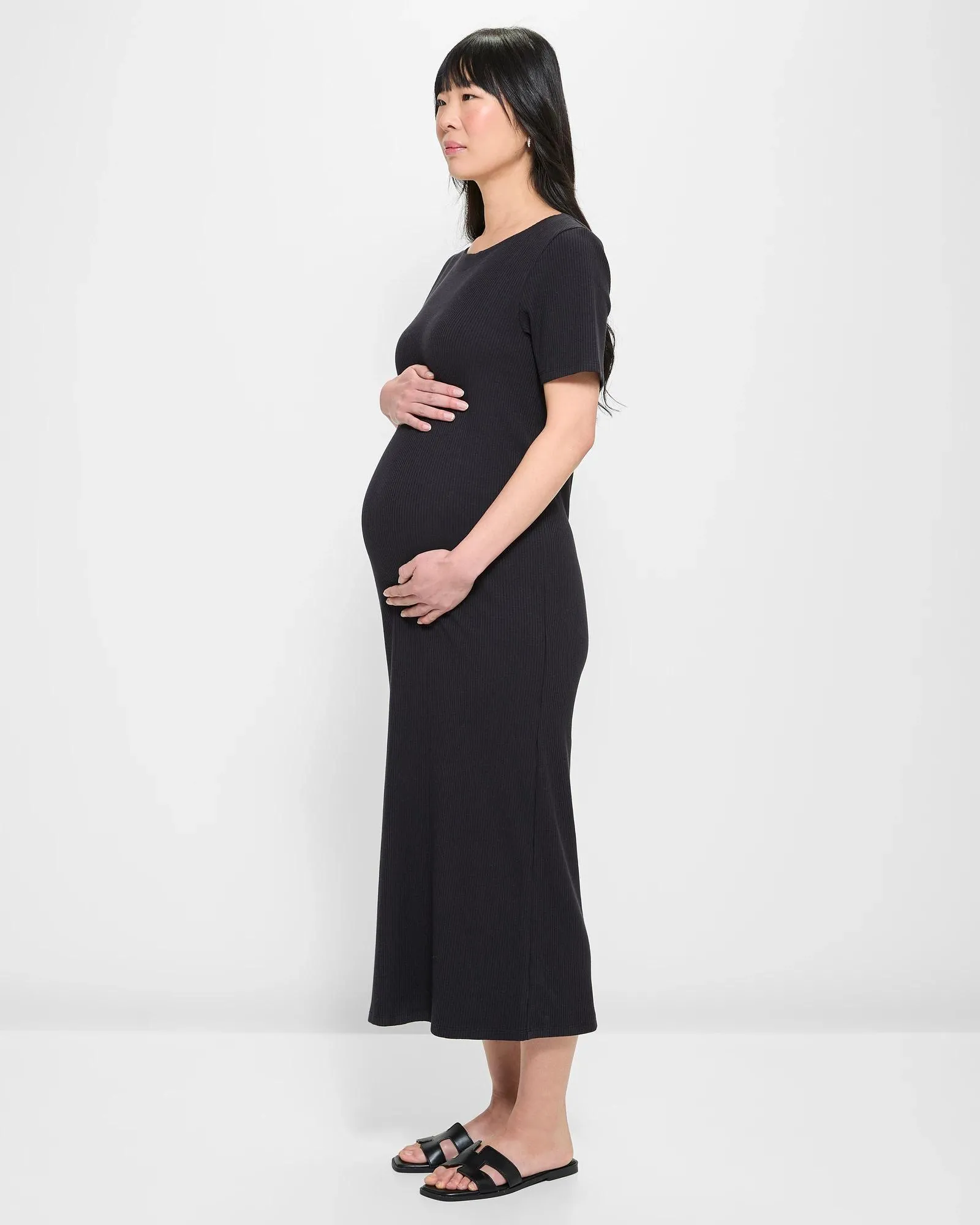 popular  Maternity Ribbed T-Shirt Dress