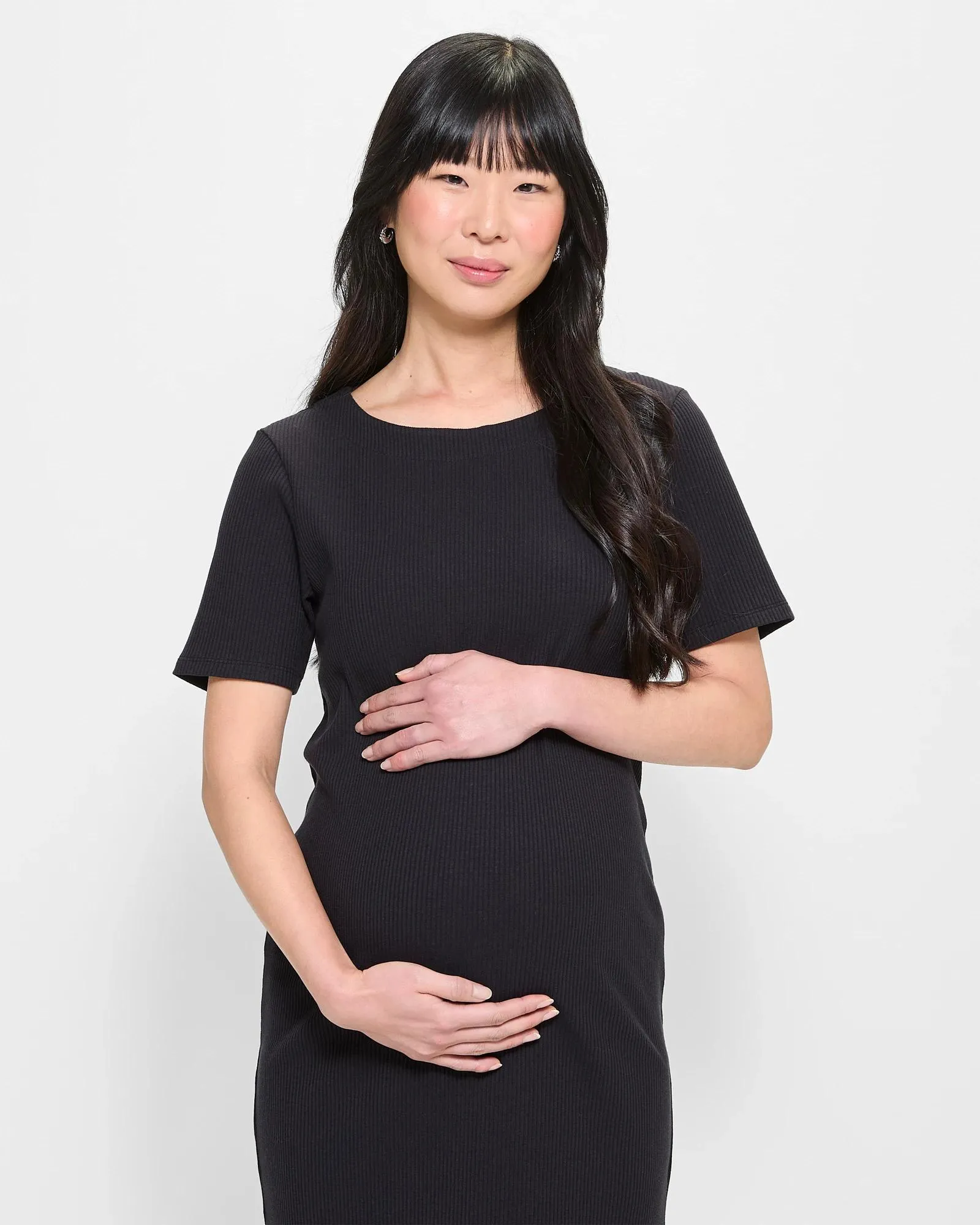 popular  Maternity Ribbed T-Shirt Dress