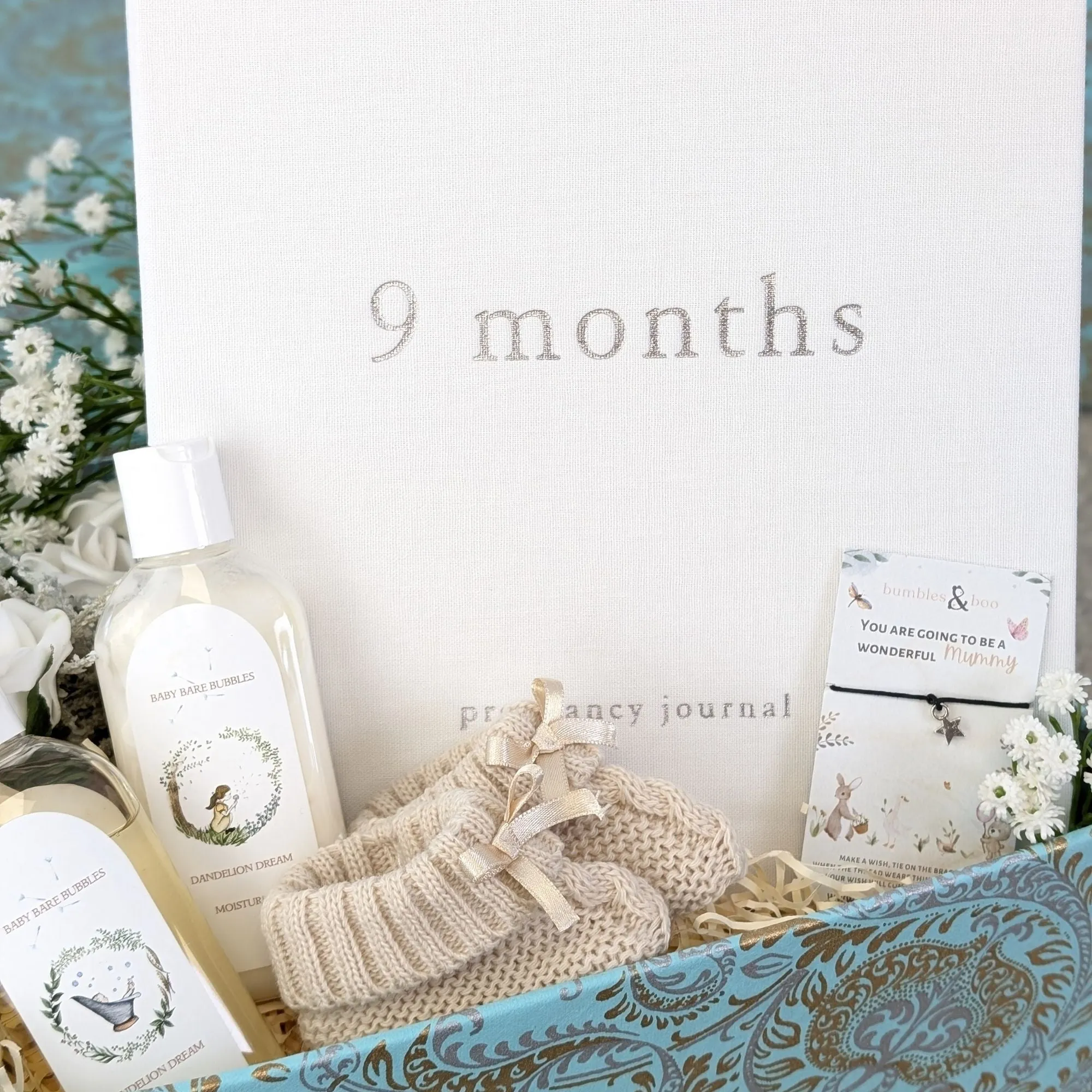 Pregnancy Gifts Hamper Organic Dandelion Dreams & Nine Months Journal