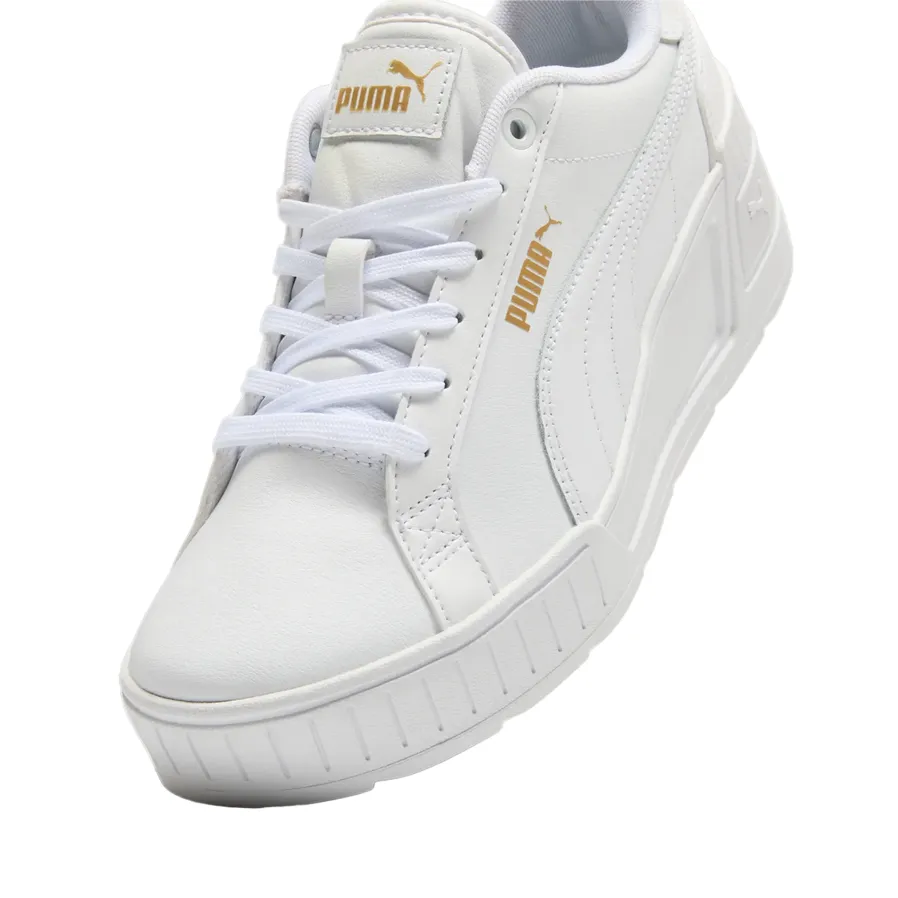 Puma scarpa sneaker da donna con rialzo Karmen Wedge 390985-07 bianco-oro