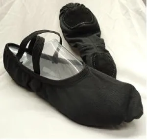 Quinn -- Stretch Canvas Split Sole Ballet -- Black