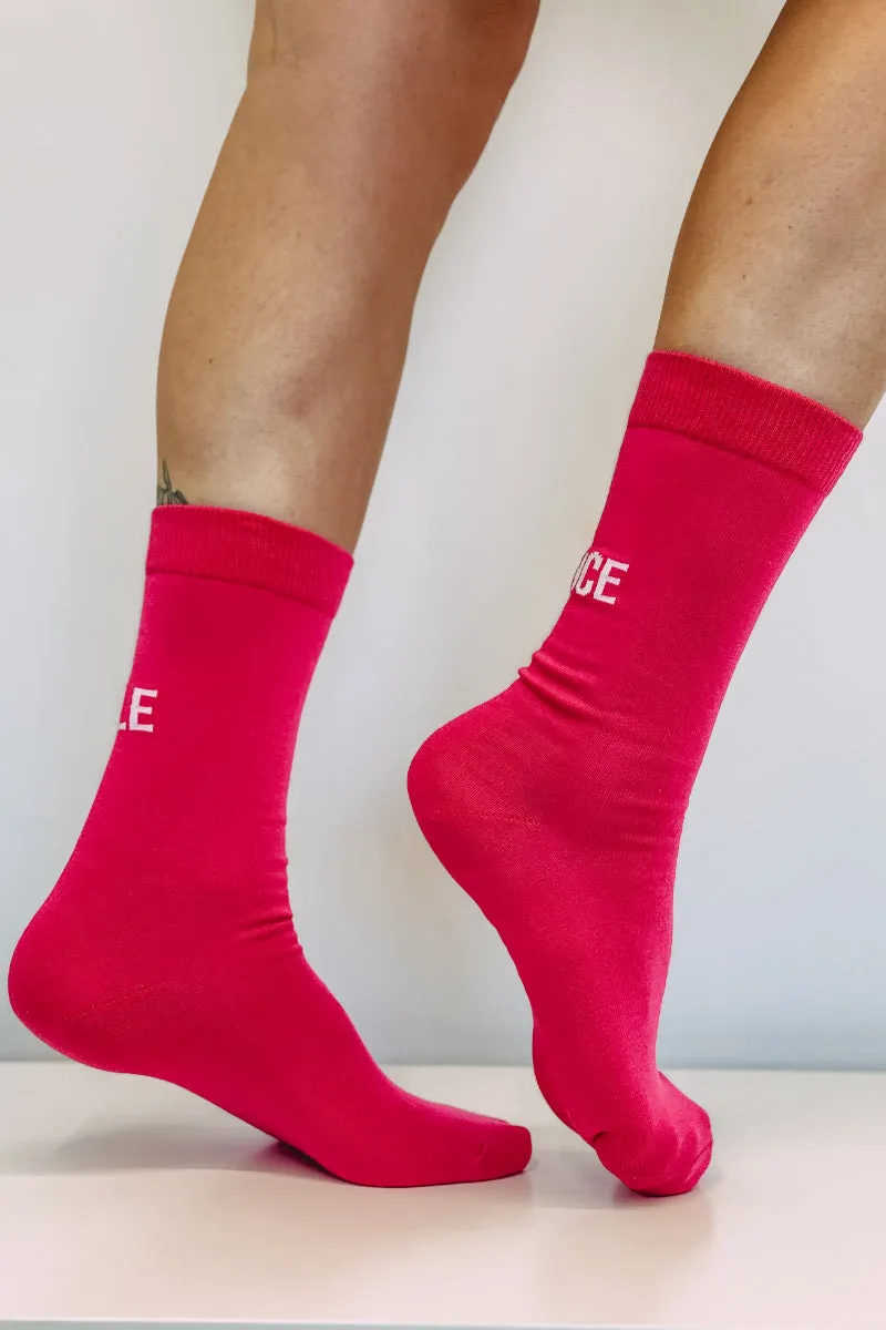 RAD Pole Dance Socks - Fuchsia