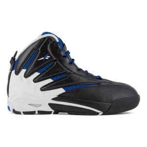 Reebok Mens The Blast Black/White/Blue Leather High Top Sneaker Work Shoes