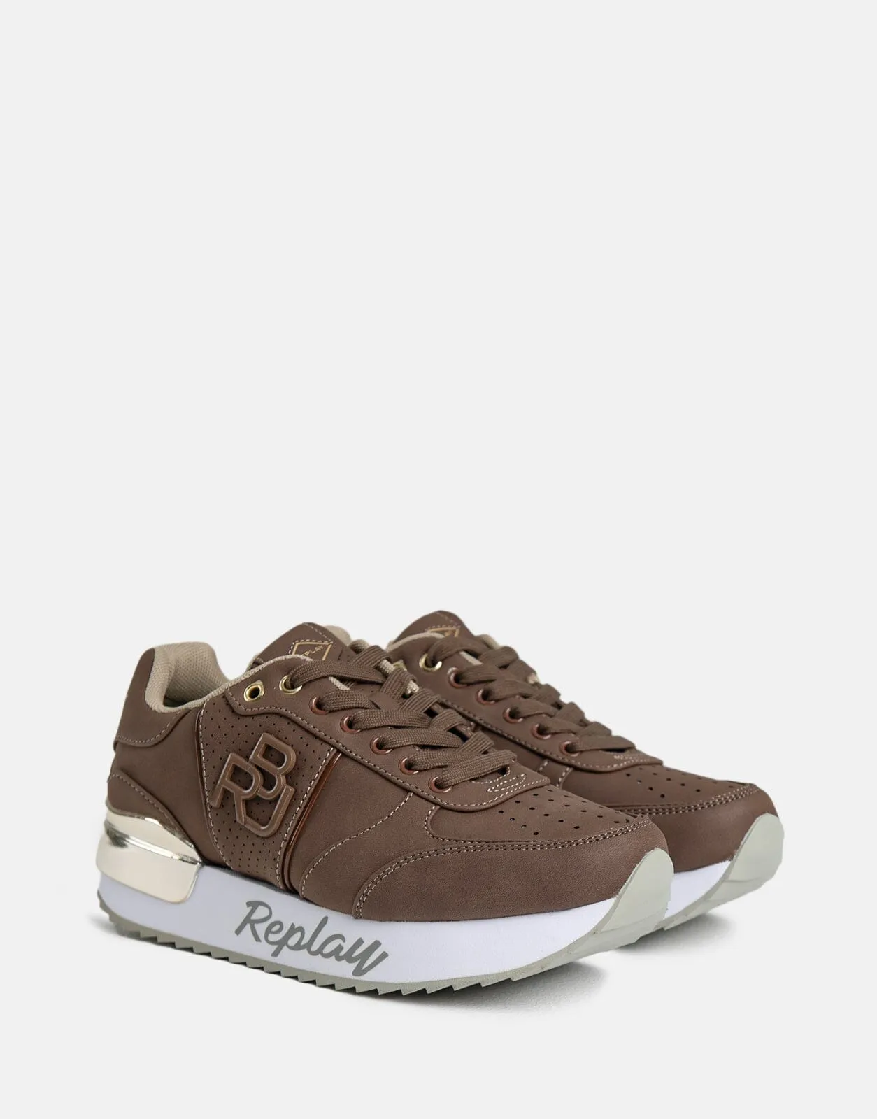 Replay Penny Bloc Brown Sneakers