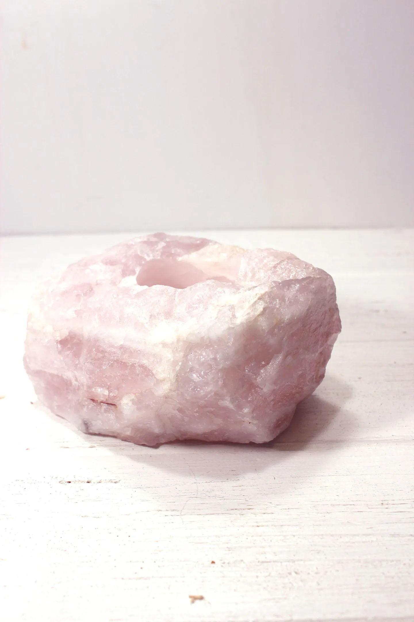 Rose Quartz Candle Holder