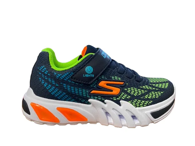 Skechers Scarpa da ginnastica da ragazzo con luci Lights Flex Glow Elite Vorlo 400137L/NVMT blu