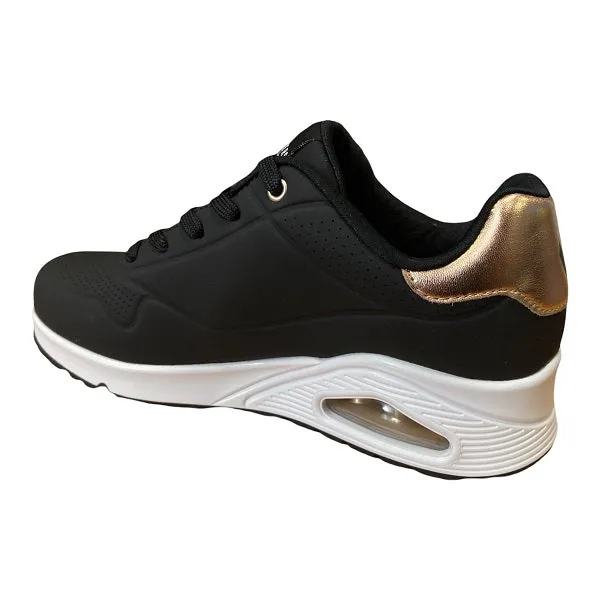 Skechers scarpa sneakers da donna Uno Golden Air 177094/BLK nero