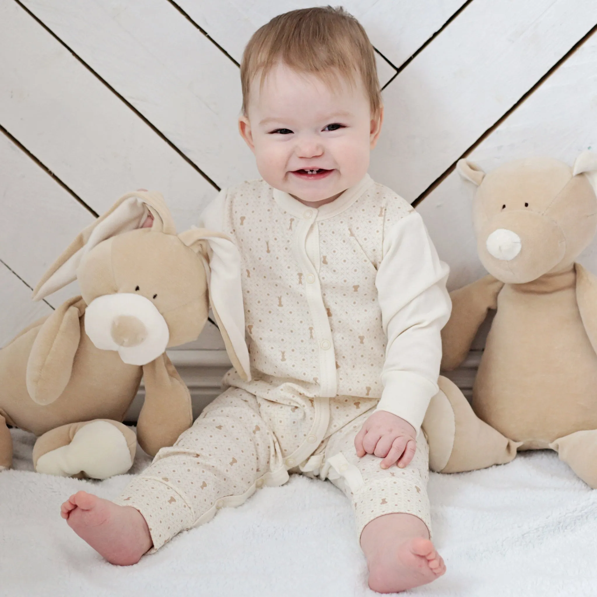 Sleepsuit with print BROWN