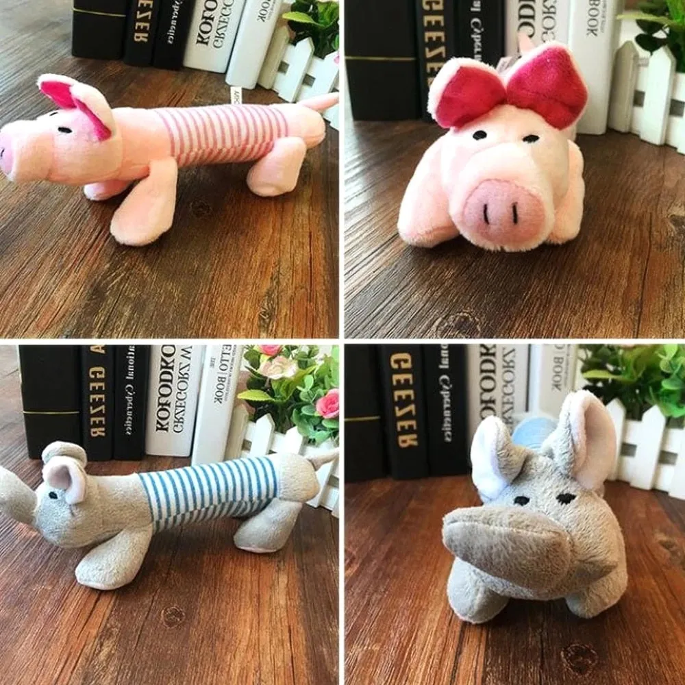 Slinky Squeak Toys - Duck, Pig, and Elephant