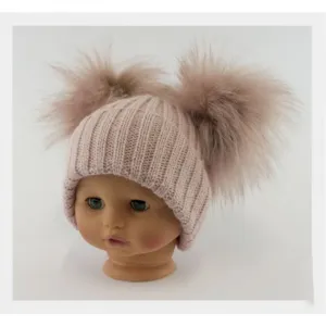 Small Pink Pom-Pom Hat