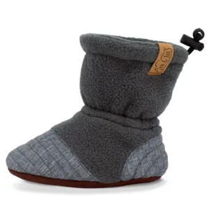 Stay-Put Cozy Booties: Heather Grey