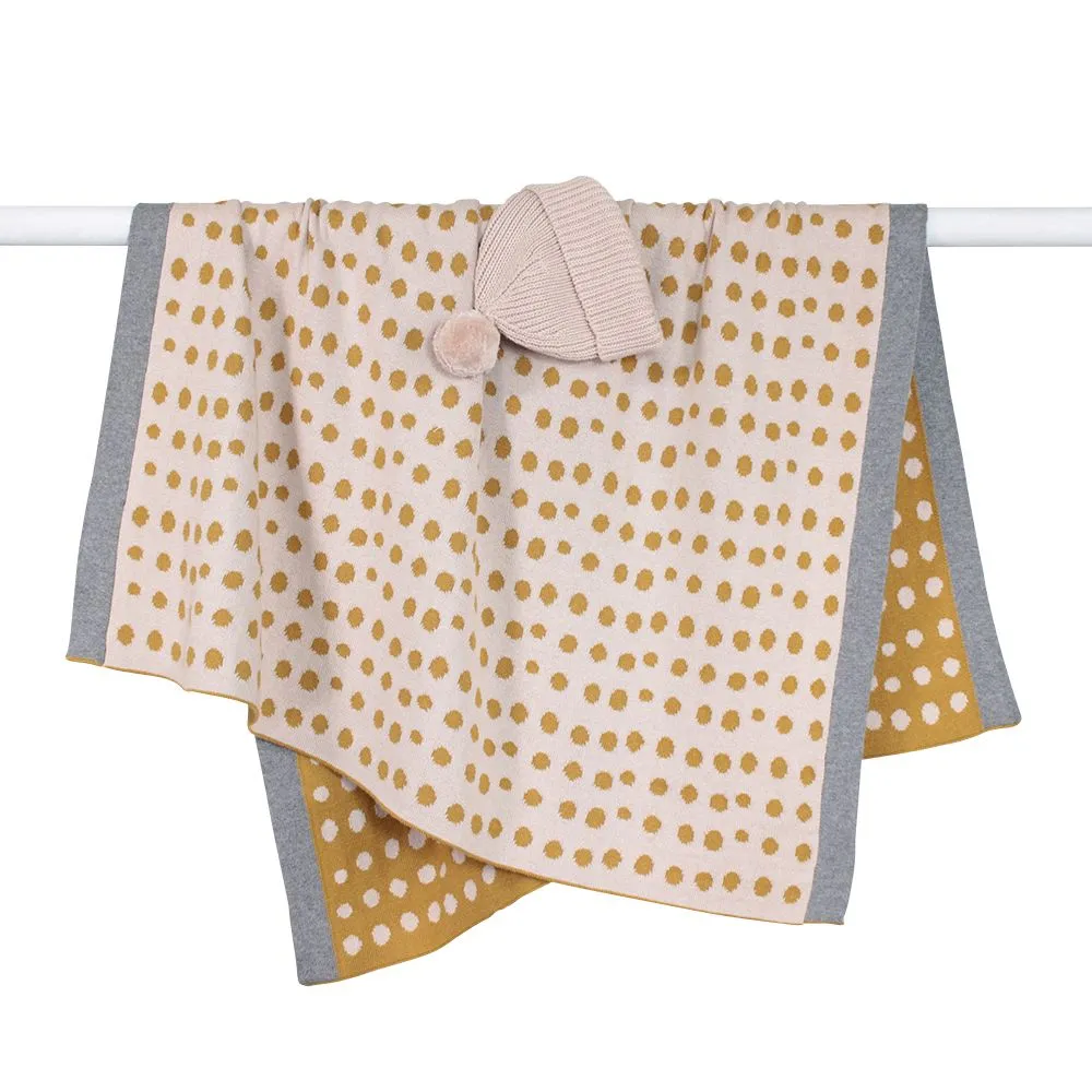 Sunny Spot Cotton Baby Blanket - Honey