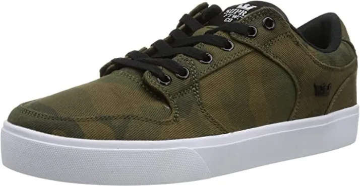 Supra scarpa sneakers da uomo in tela Vaider LC S86017 verde mimetico