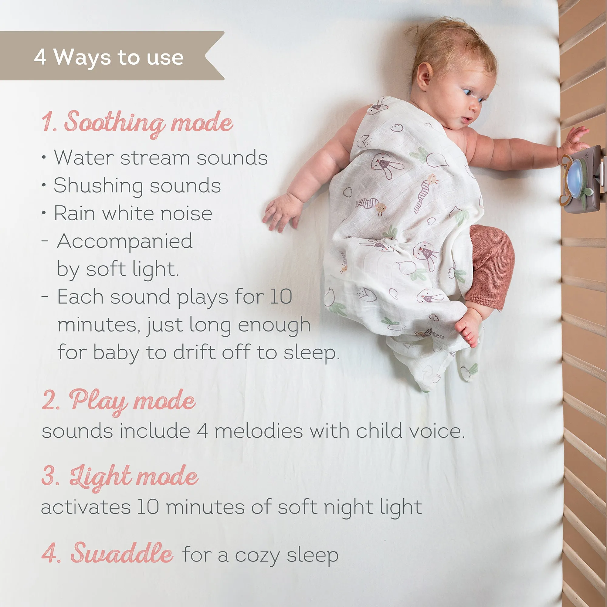 Taf Toys Bunny Soother and Swaddle Set