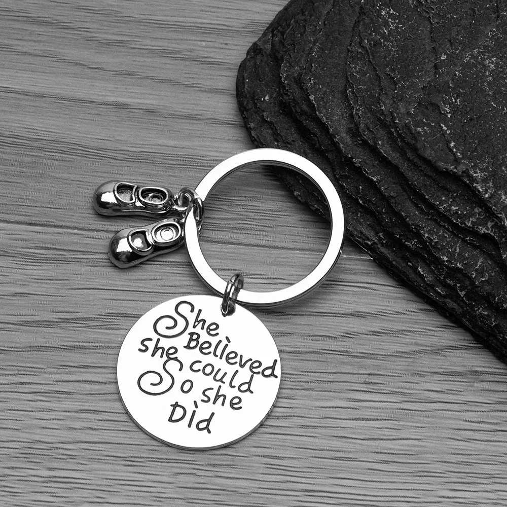 Tap Dance Keychain - She Believed She Could So She Did