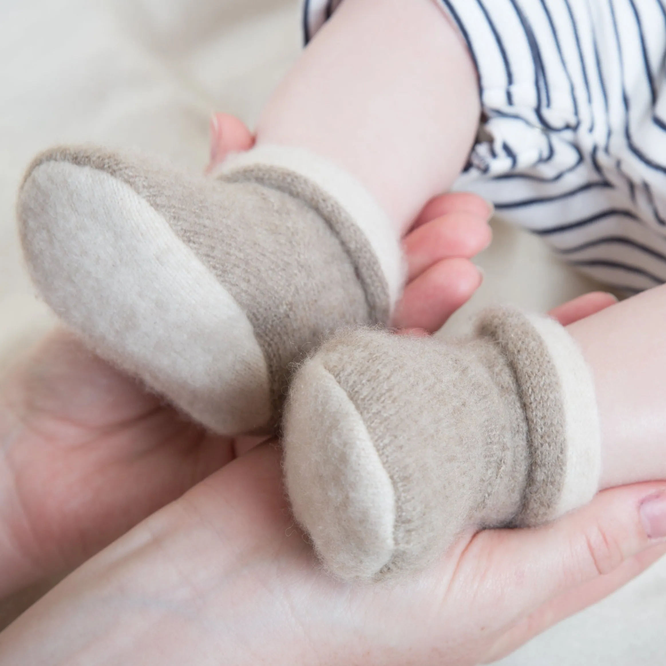 Teddy Bear Cashmere Baby Booties