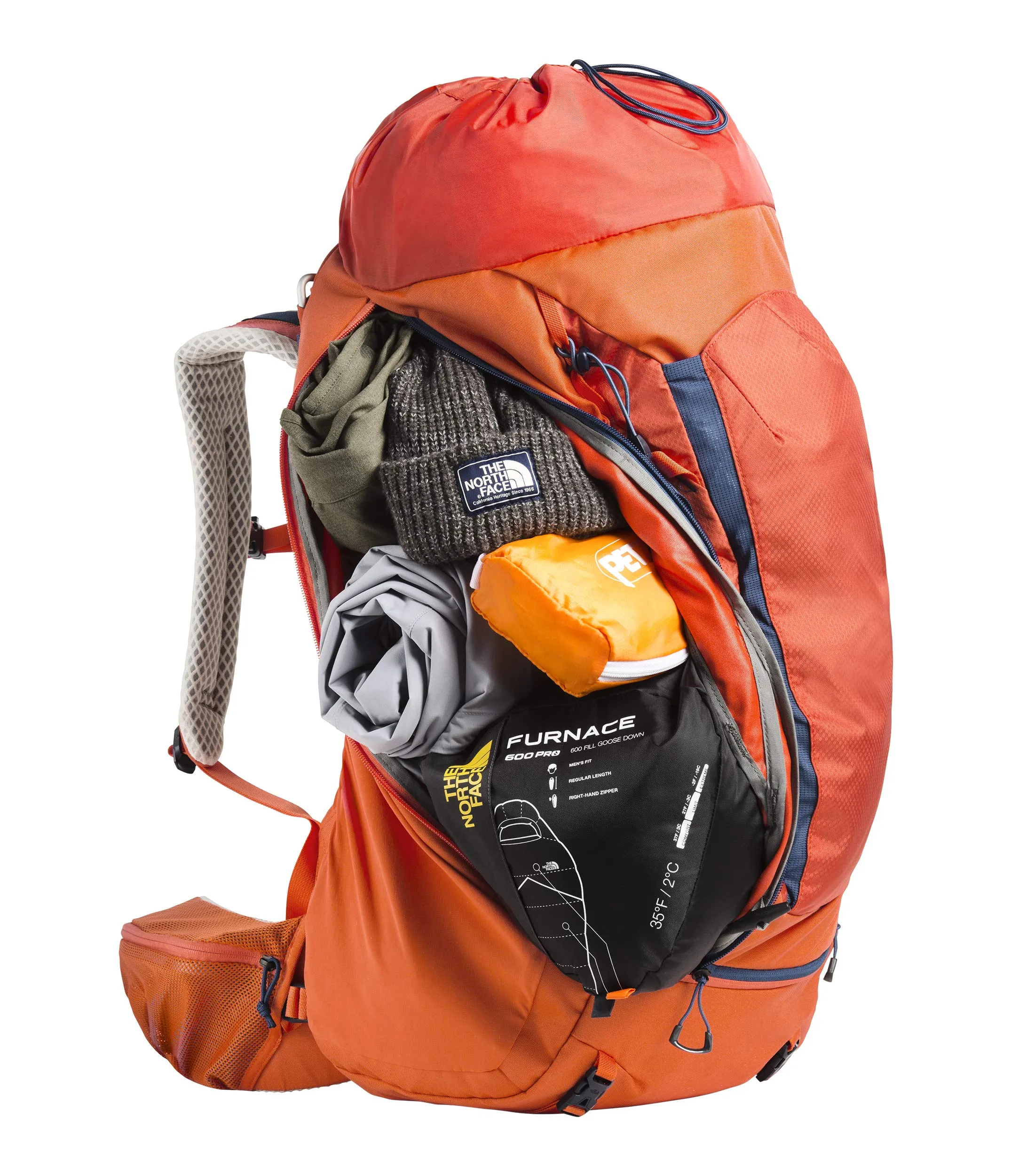 The North Face Terra 55, Zion Orange/Shady Blue, Large/X-Large