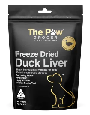 The Paw Grocer Freeze Black Label Responsibly Farmed Duck Liver 72g