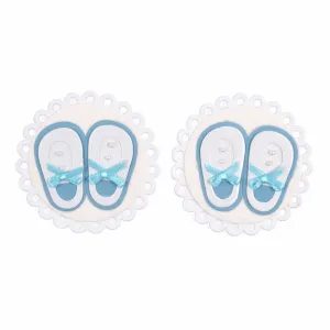 Trimits Craft Embellishments - Blue Baby Booties (Pack of 2)