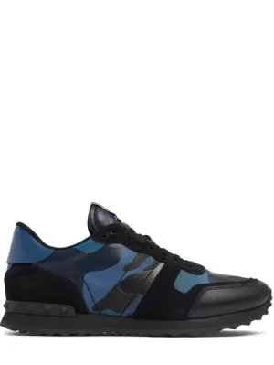 Valentino Garavani   Rock Runner leather sneakers 