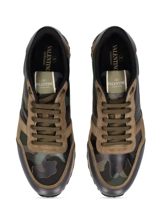 Valentino Garavani   Rock Runner leather sneakers 