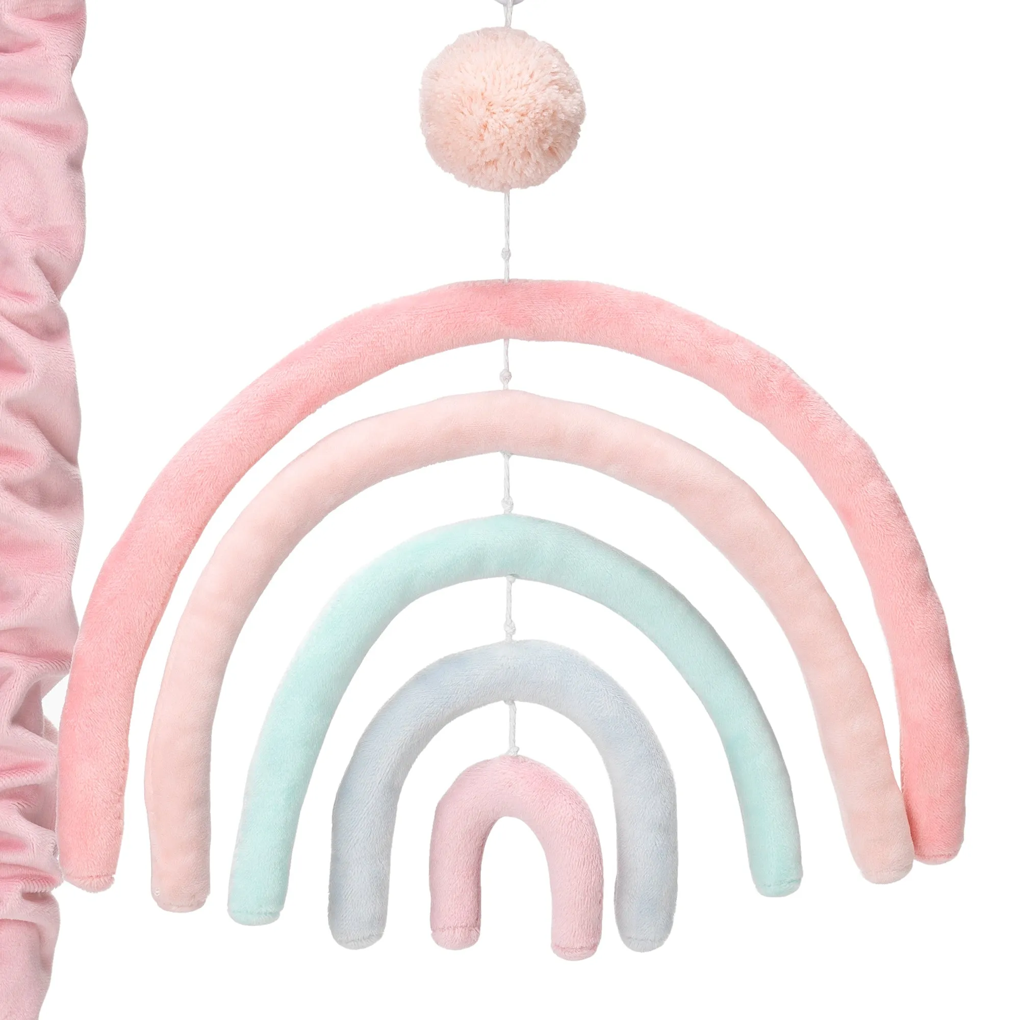 Watercolor Pastel Musical Baby Crib Mobile