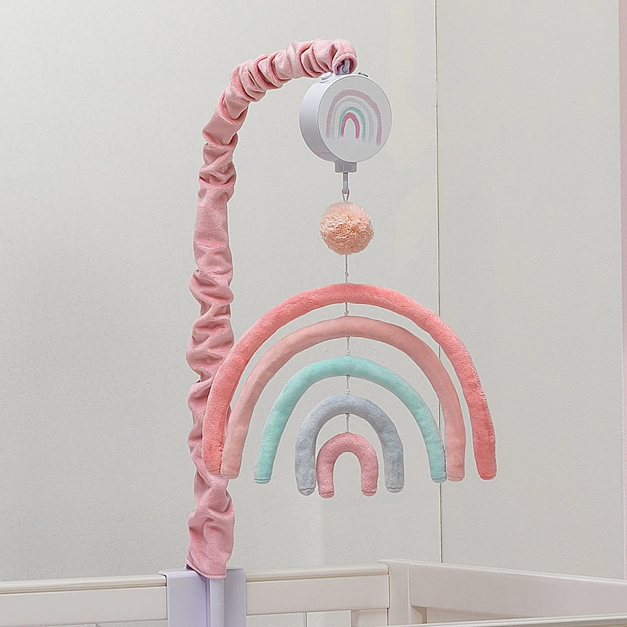 Watercolor Pastel Musical Baby Crib Mobile