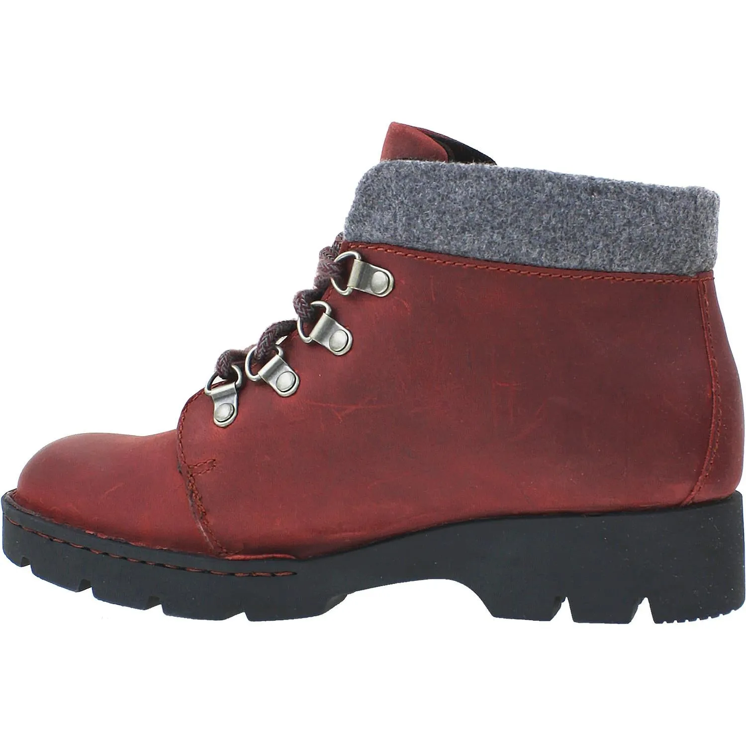 Women's Born Sopris Red/Grey Leather/Wool