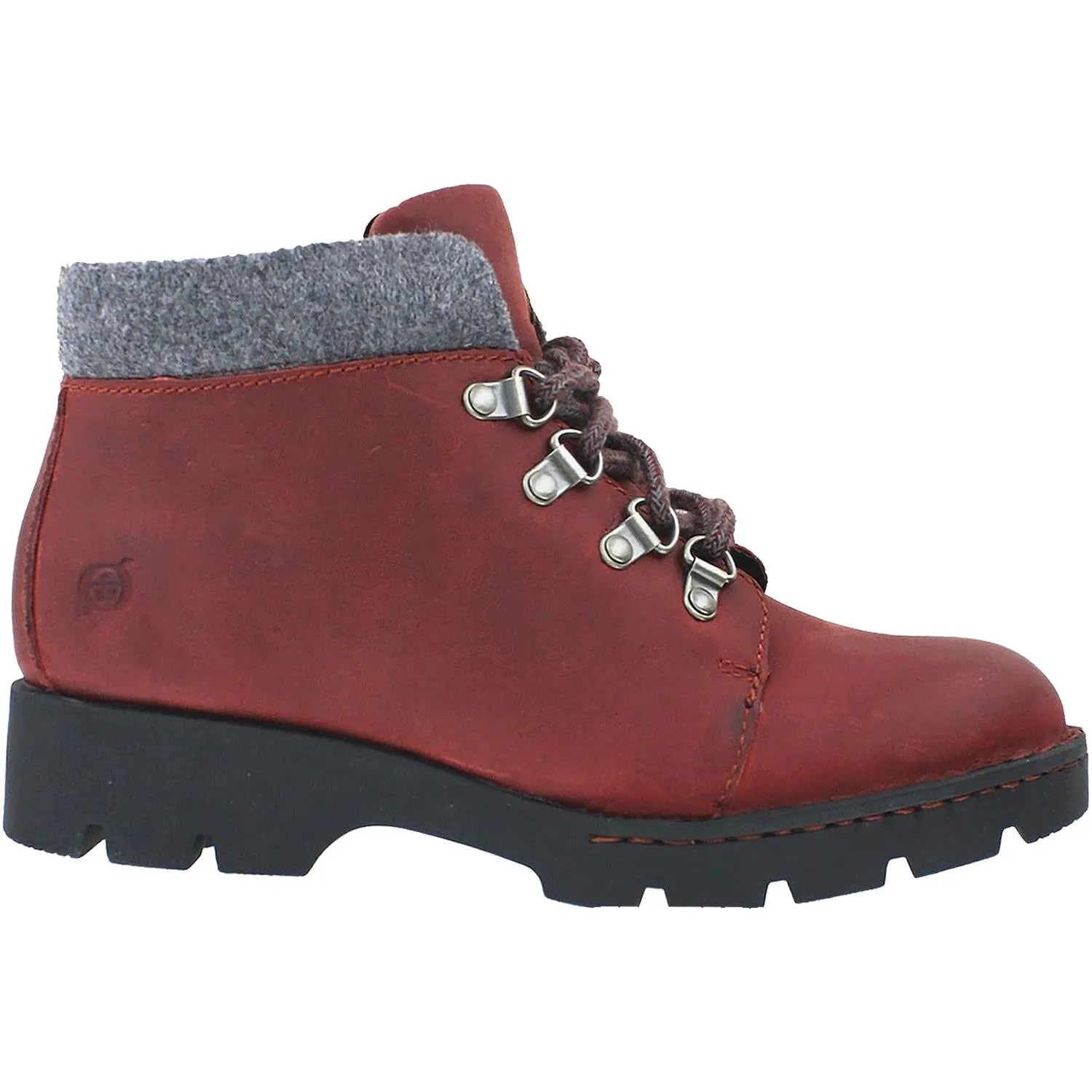 Women's Born Sopris Red/Grey Leather/Wool