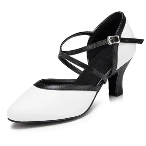 Women's   Real Leather  Heels Modern With Buckle Dance Shoes /Ballroom Dance Shoes/Modern Shoes