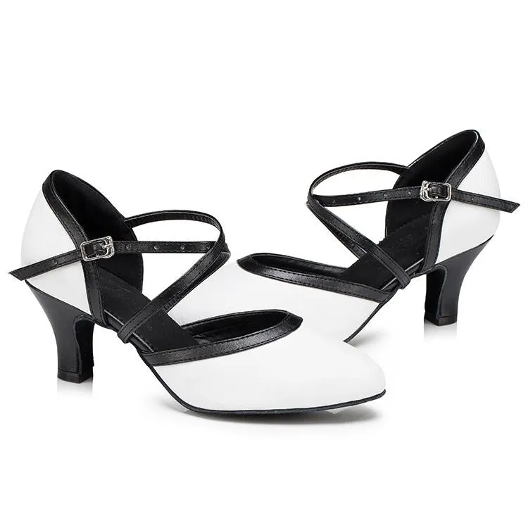 Women's   Real Leather  Heels Modern With Buckle Dance Shoes /Ballroom Dance Shoes/Modern Shoes