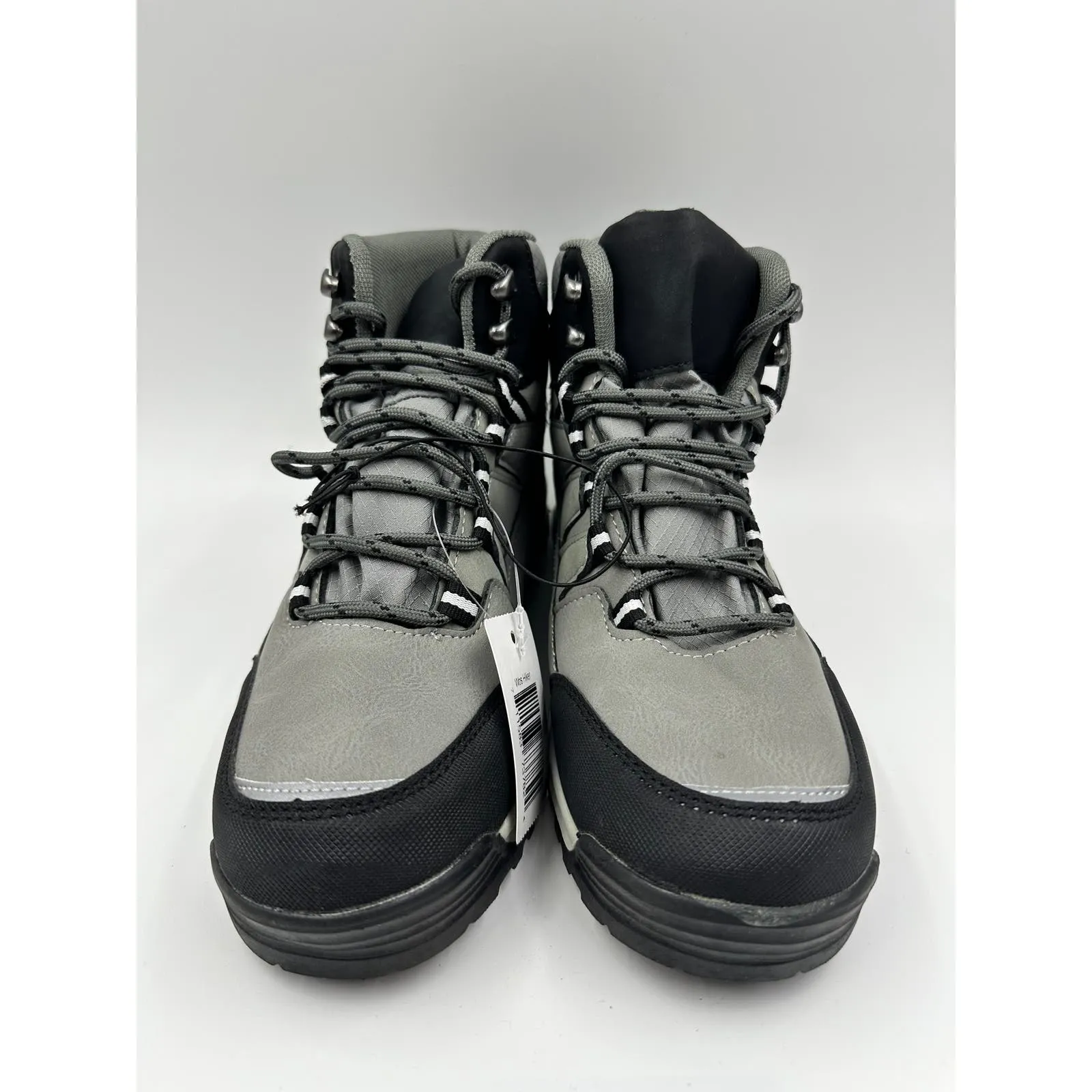 Women's Size 8, Gray and Black Women's Hikers with Rugged Rubber Toe Cap