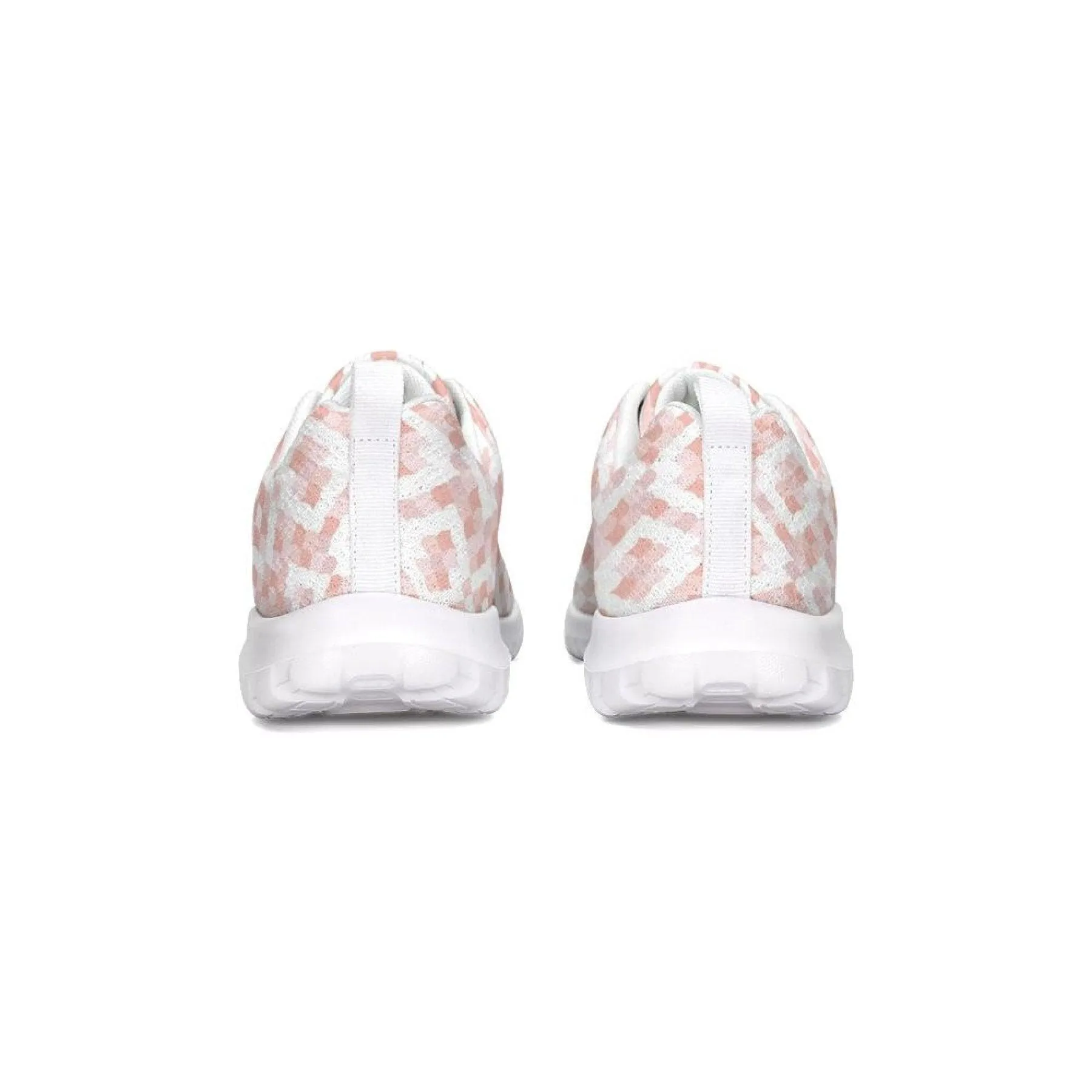 Womens Sneakers, Pink & White Low Top Canvas Running Shoes