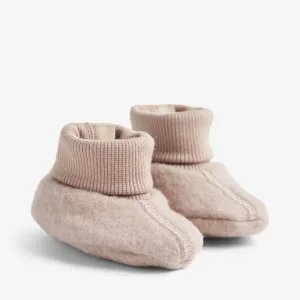 Wool Fleece Booties Lei - dry rose