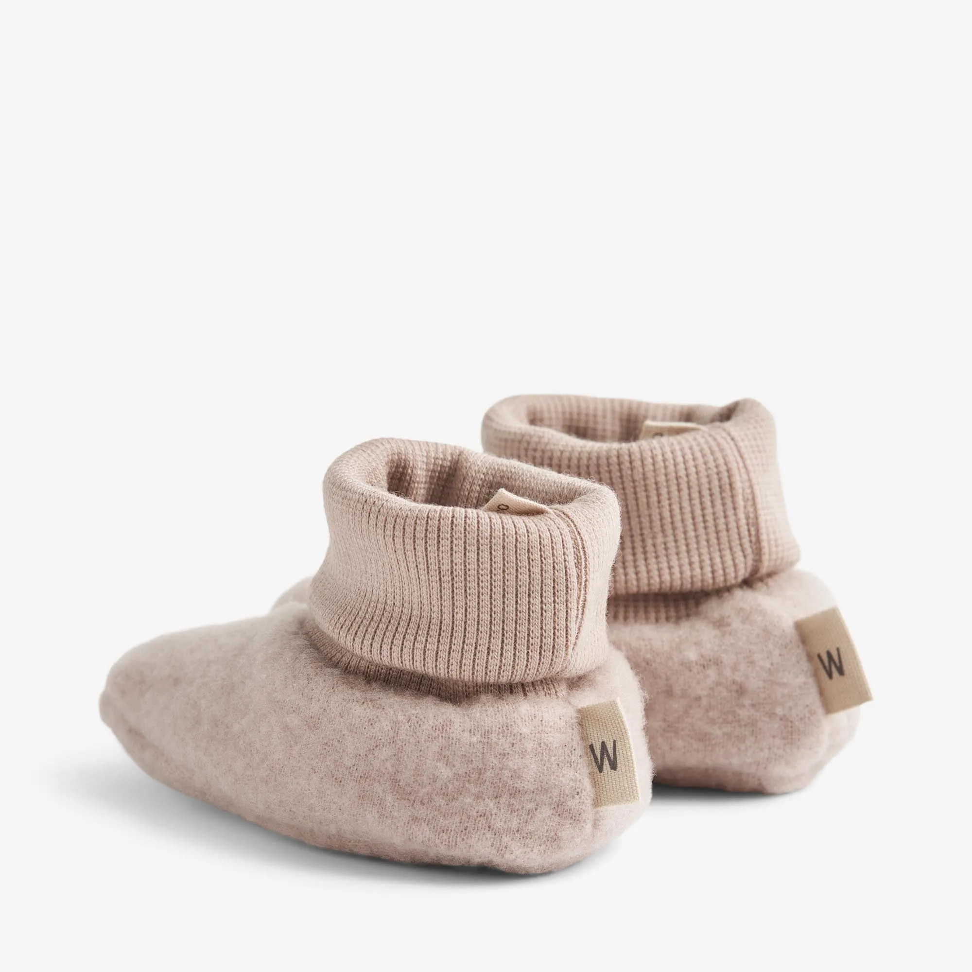 Wool Fleece Booties Lei - dry rose