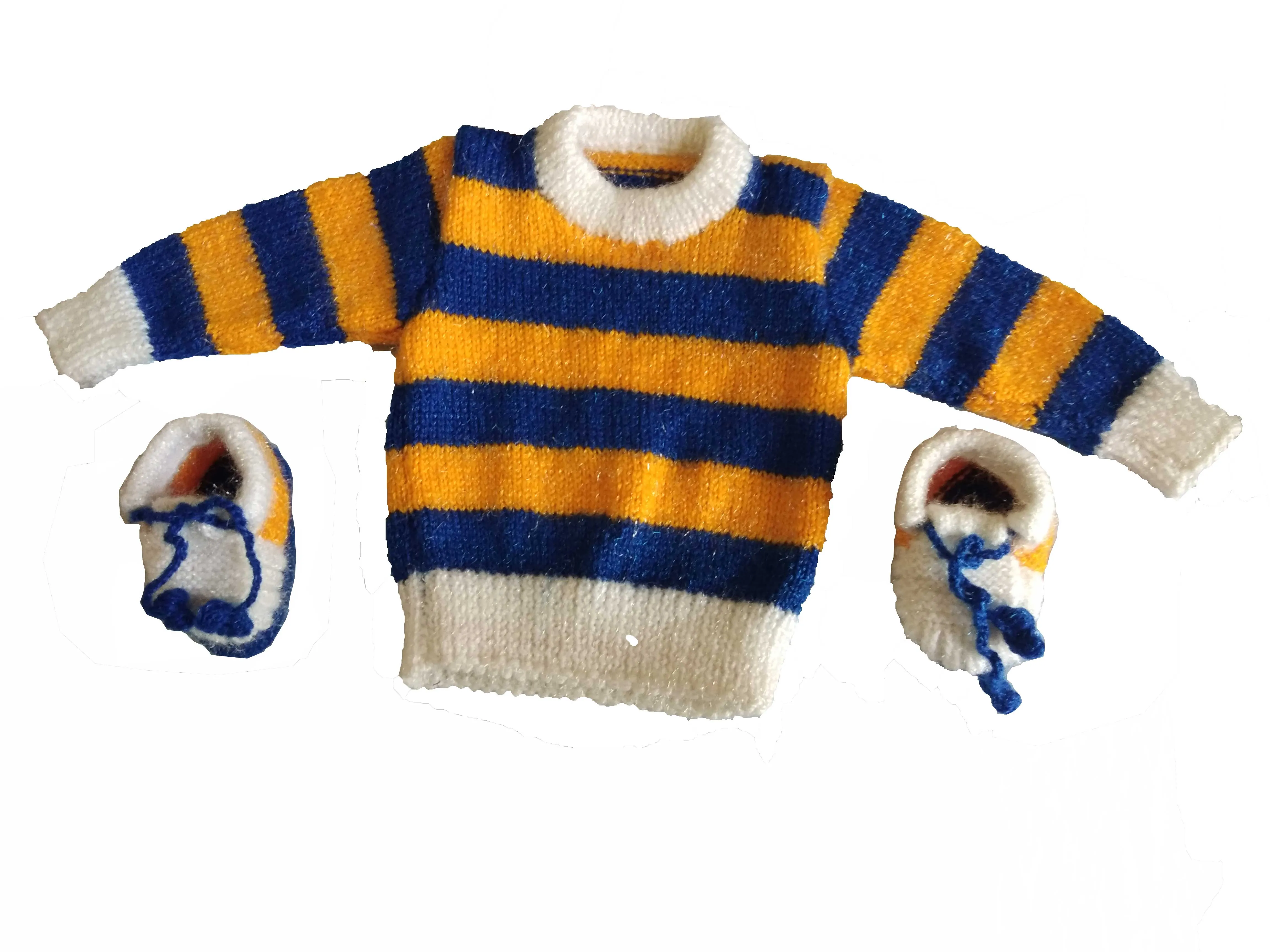 Woolen Knitted Sweater Set (2Pcs Suit) for New Born Babies (0-6 Months)