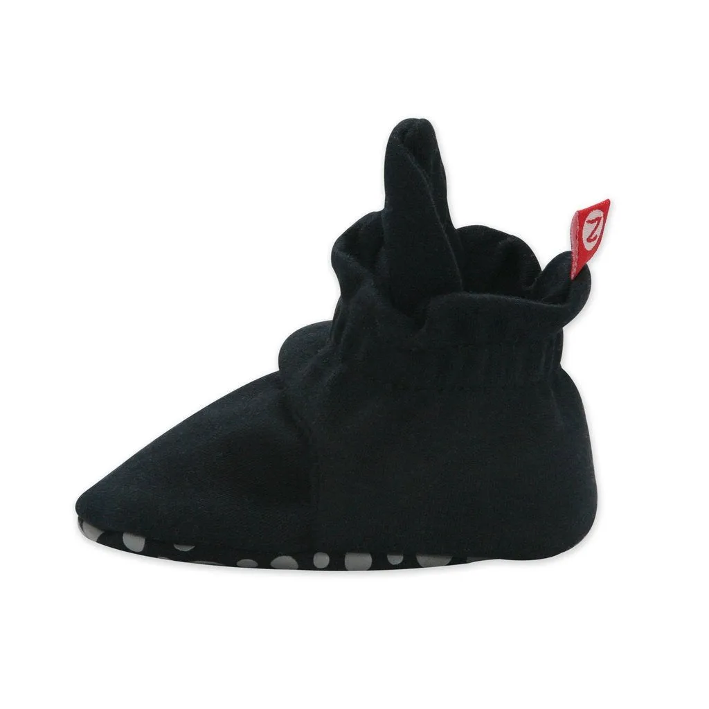 Zutano Cotton Gripper Baby Bootie Black - Retired