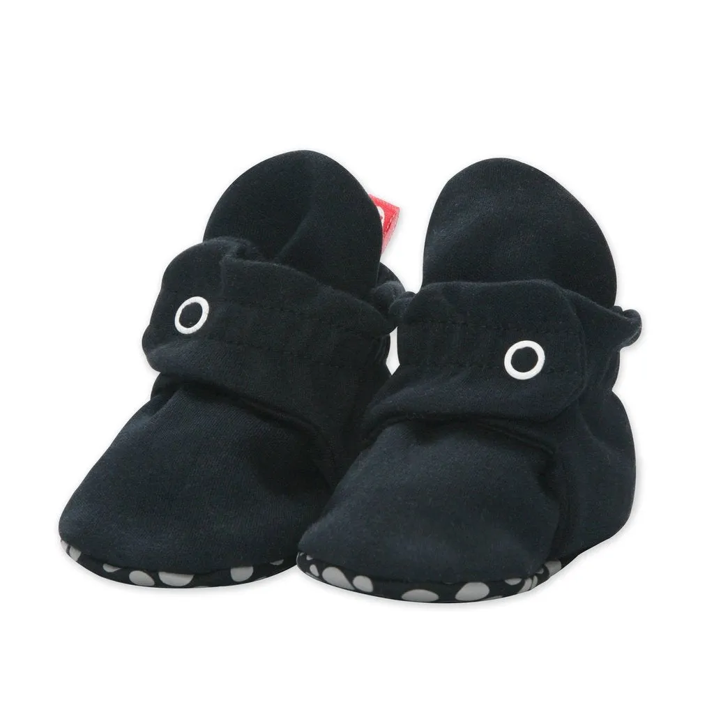 Zutano Cotton Gripper Baby Bootie Black - Retired