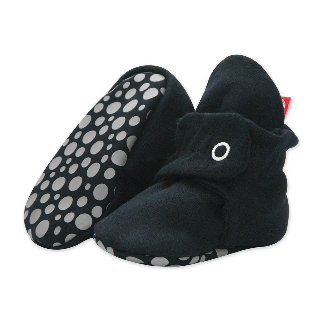 Zutano Cotton Gripper Baby Bootie Black - Retired