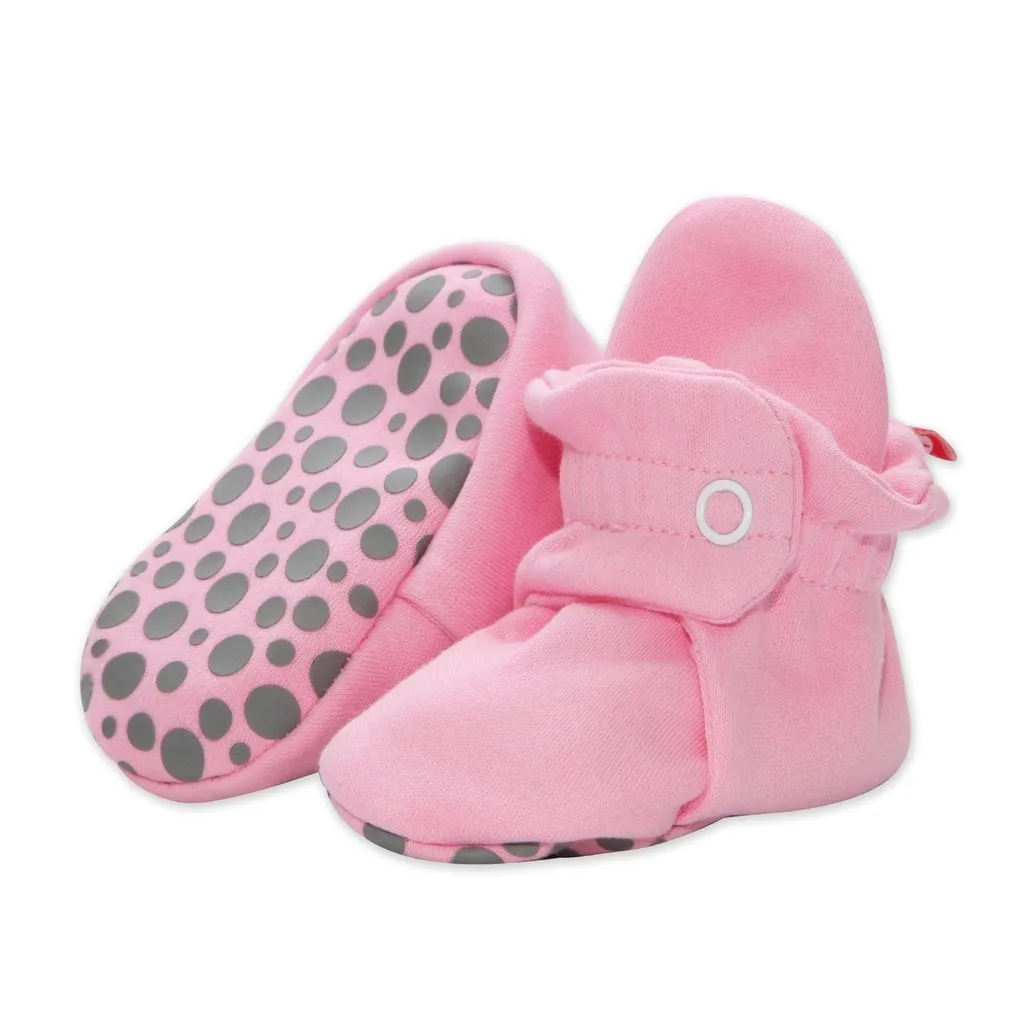 Zutano Cotton Gripper Baby Bootie Hot Pink