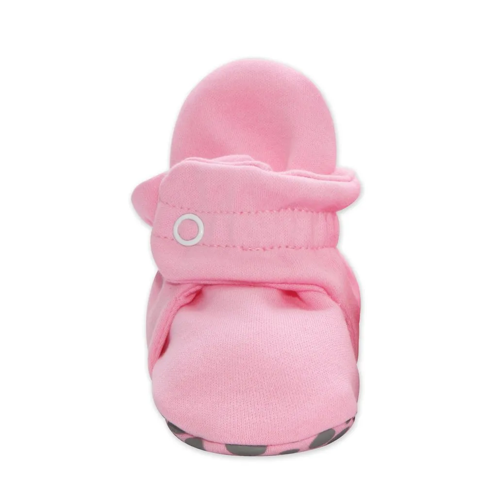 Zutano Cotton Gripper Baby Bootie Hot Pink