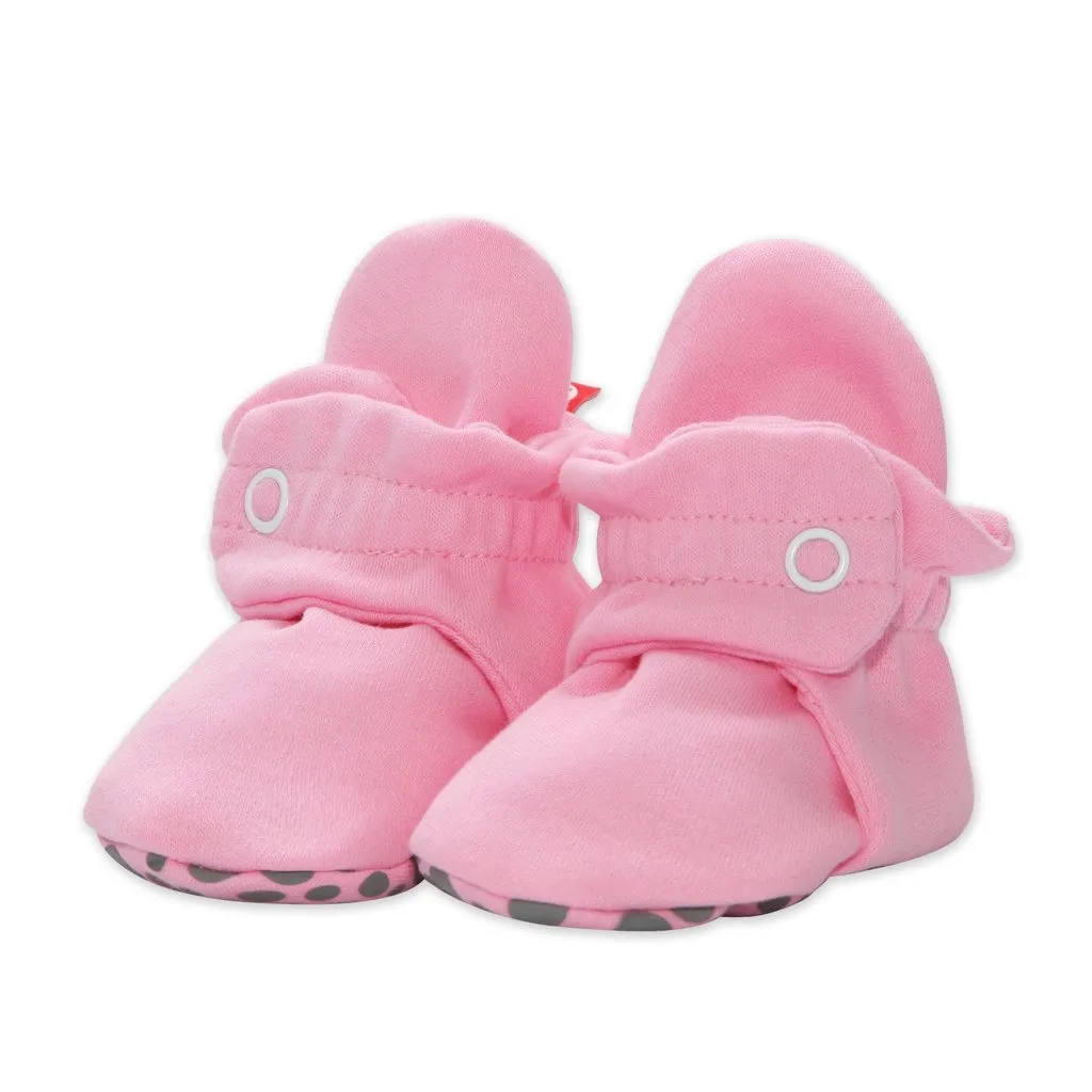 Zutano Cotton Gripper Baby Bootie Hot Pink